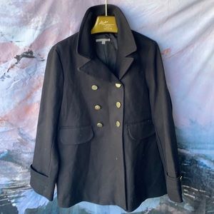 Gap Pea Coat •Black• Gold Buttons .🌵Large